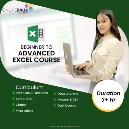 Microsoft Excel course by Online Bauji - Learn and grow